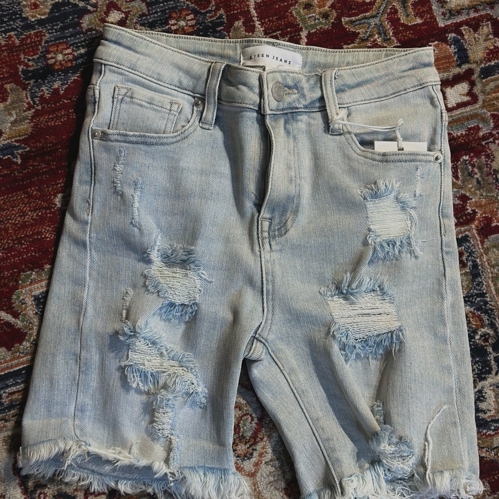 Risen Distressed Cuff Shorts